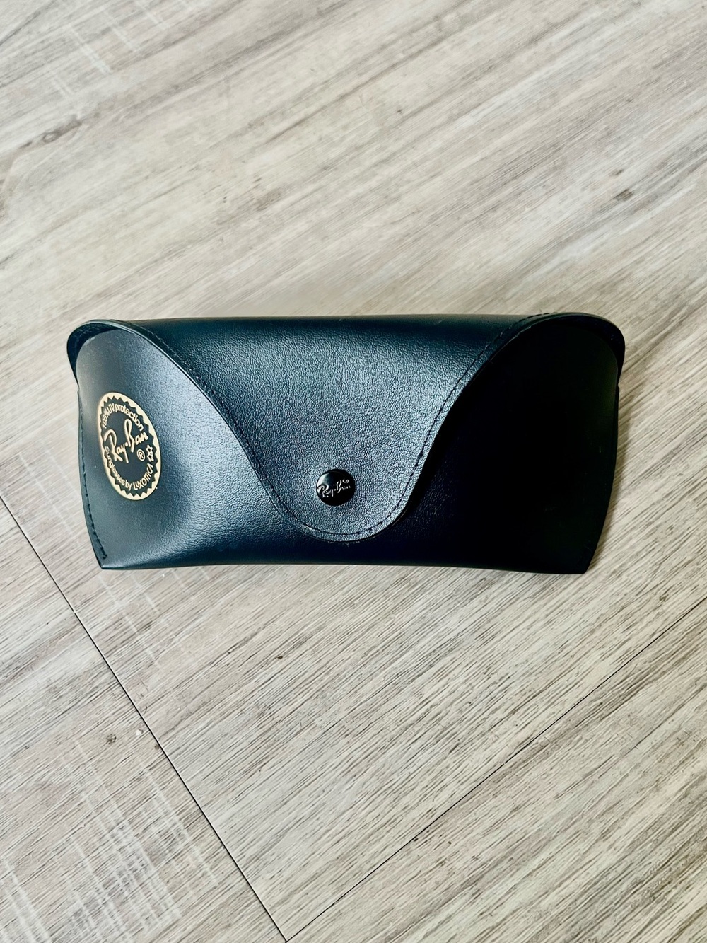 Authentic Ray-Ban Black Leather Sunglasses Case Unisex Excellent Condition